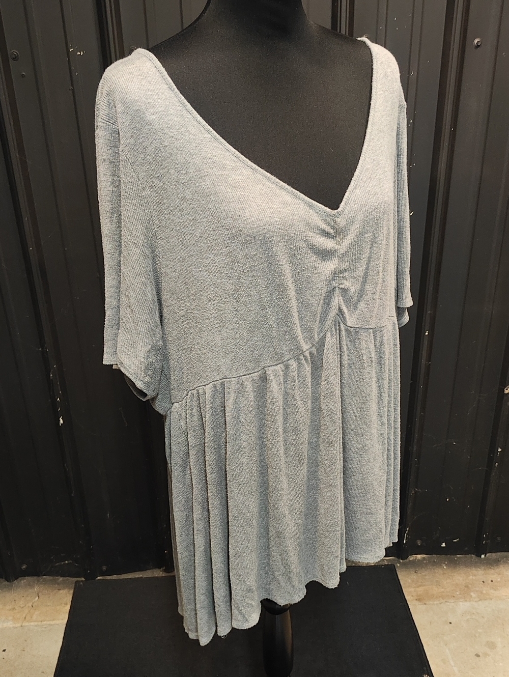 torrid Light Blue V-Neck Short Sleeve Tunic